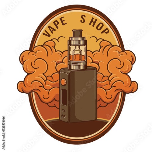 Vape Store logo Design vector graphic