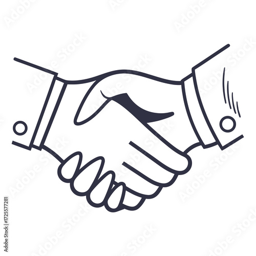 Close up of two hands shaking in agreement symbolizing partnership trust and successful business collaboration