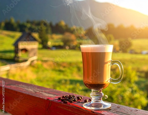 mug of beer on wooden table