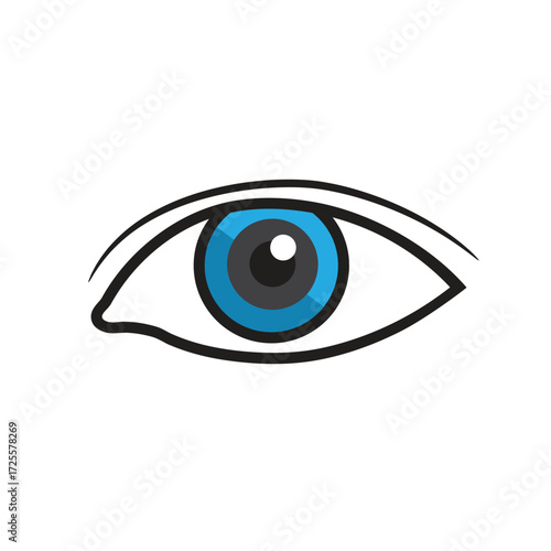 Blue eye logo symbol vector illustration template
