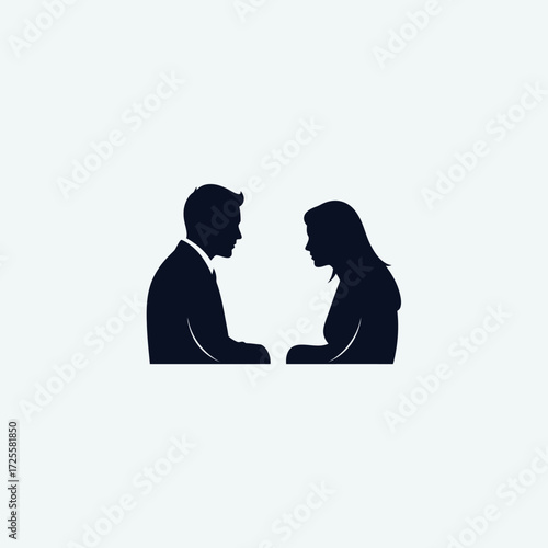 Professional business partners in silhouette collaborate on strategy, fostering teamwork and success in a modern corporate environment
