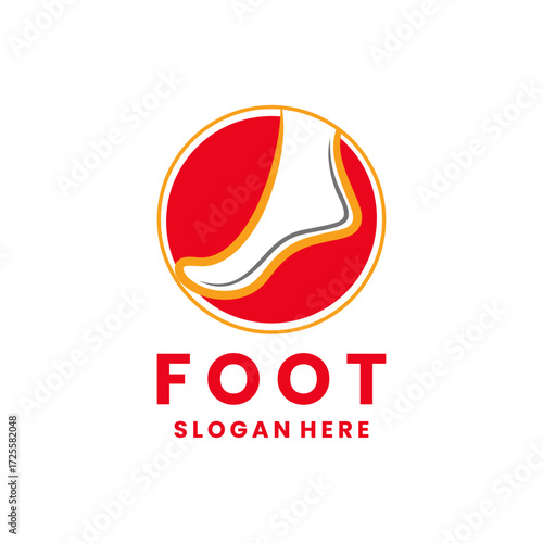 Circle foot logo vector design template. Suitable for business, health, art, etc.