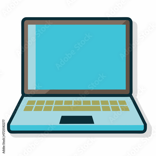 laptop computer with blank screen