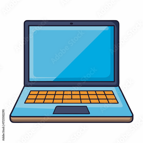 laptop computer with blue screen