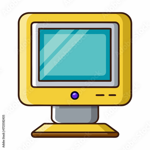 computer monitor with blank screen