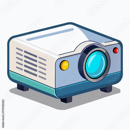 video camera on white background