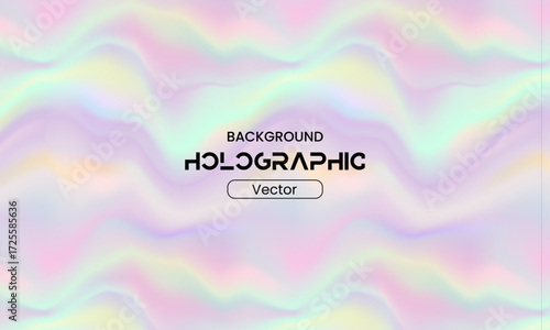 Holographic iridescent background with soft pastel color gradients. Modern fantasy design for a dreamy wallpaper or cover art