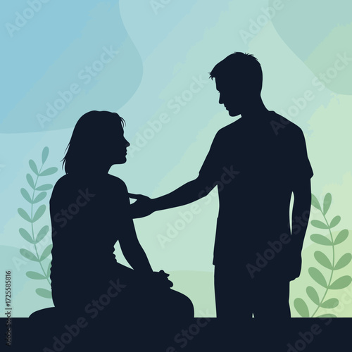 Comforting embrace offers solace and support during difficult moments, fostering connection and empathy