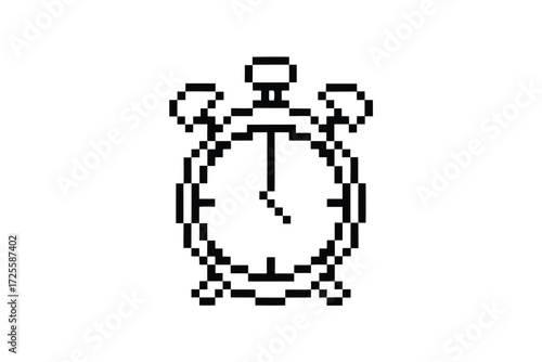 Black clock timer with gear and arrow shows zero minutes