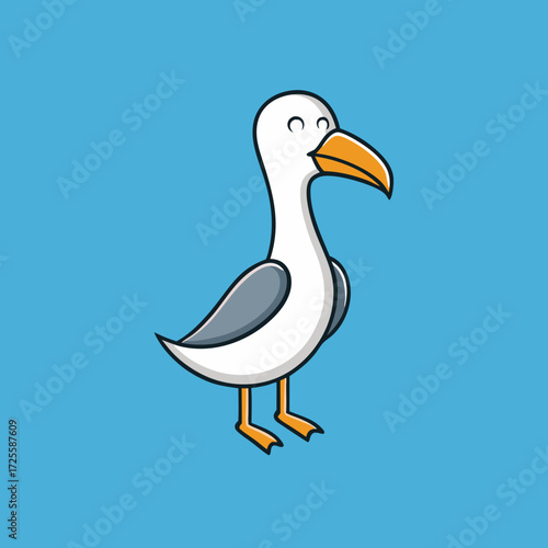 duck on a blue background