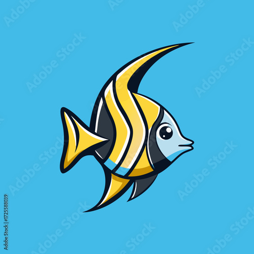 vector illustration of an abstract fish
