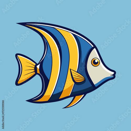 vector illustration of a fish on a white background