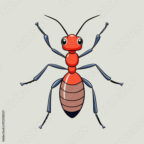 vector illustration of a cartoon bug
