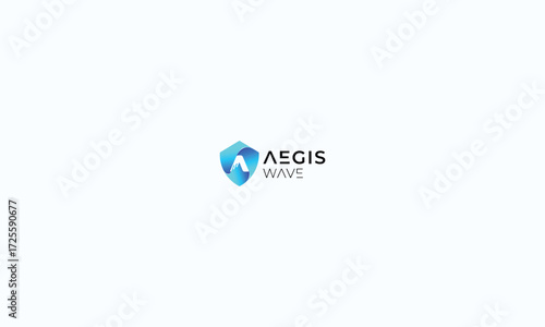 Letter a power of protection in motion creative logo design 