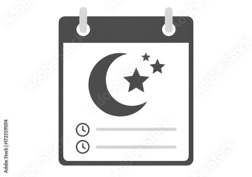 Minimal icon of a naptime schedule — no background, no shadow PNG