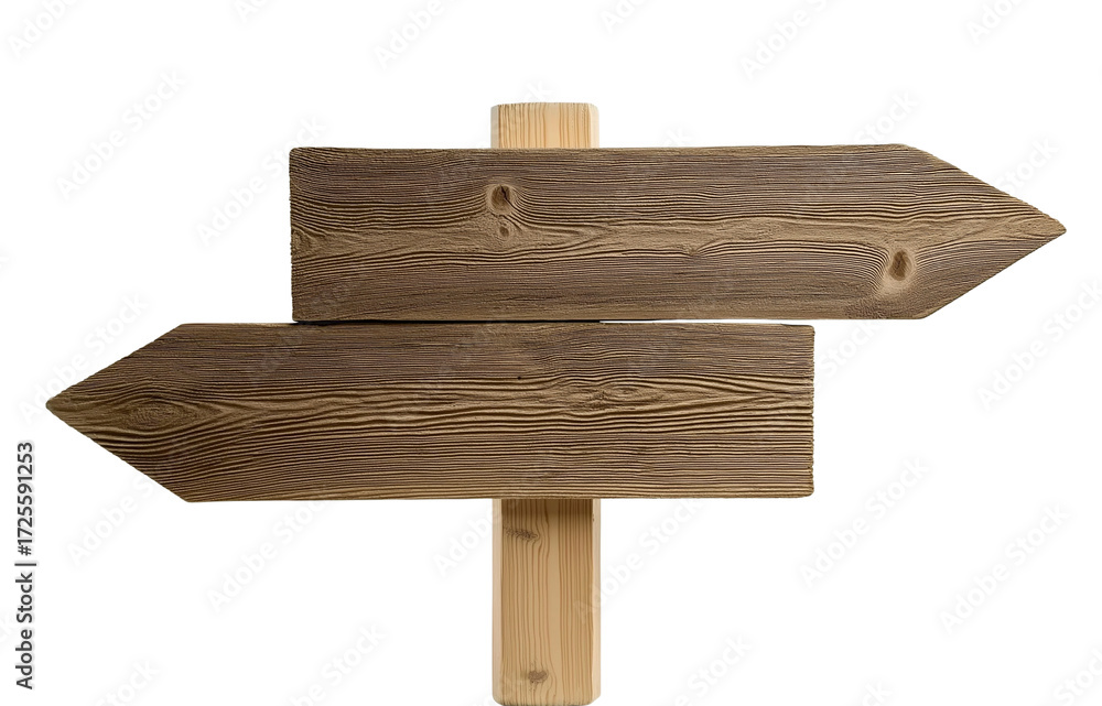 Fototapeta premium Vintage Direction Signs for Outdoors, Hiking Trails, and Road Journeys