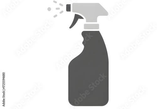 Minimal icon of a cleaning spray bottle — no background, no shadow PNG