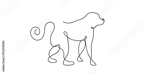 Monkey line art