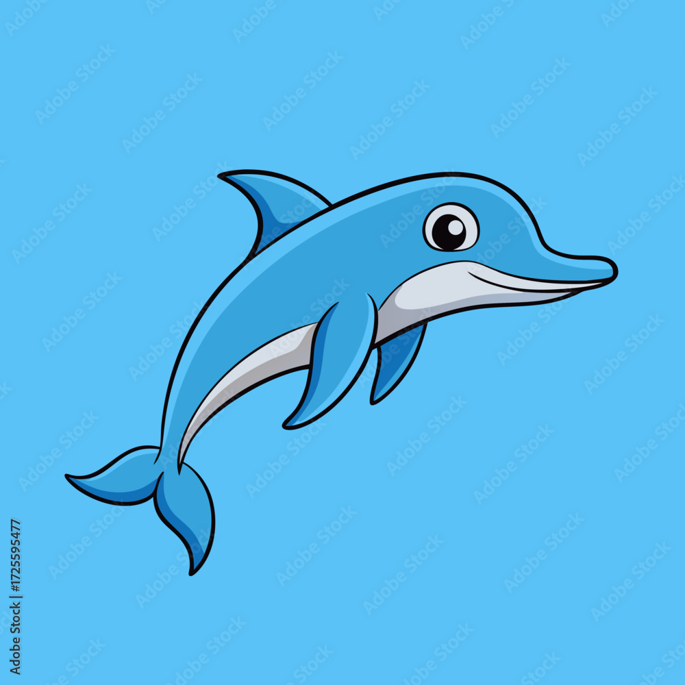 Obraz premium dolphin isolated on white background