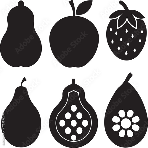 pears apples and strawberries
