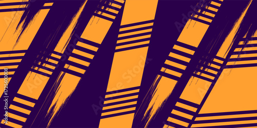 Abstract blue banner design vector, dynamic sporty horizontal background template for media promotion or web banner