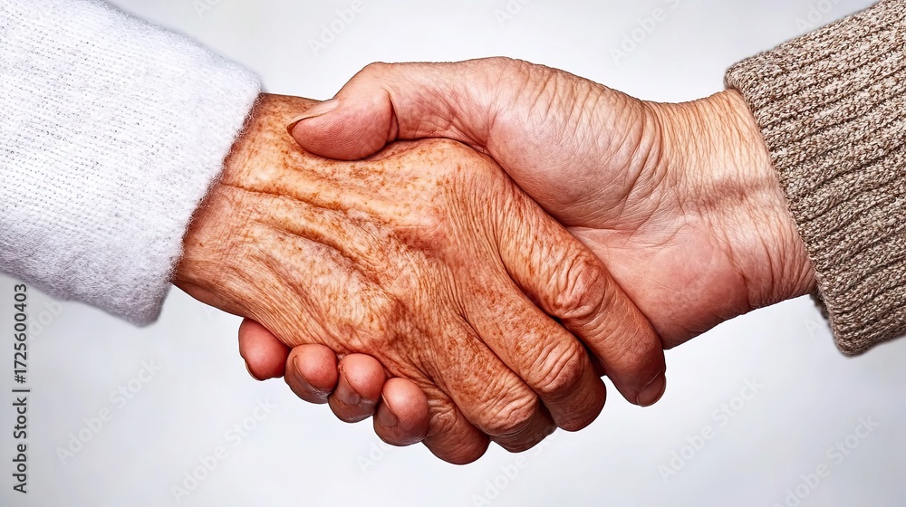 Fototapeta premium Senior Patient Handholding in Healthcare Setting