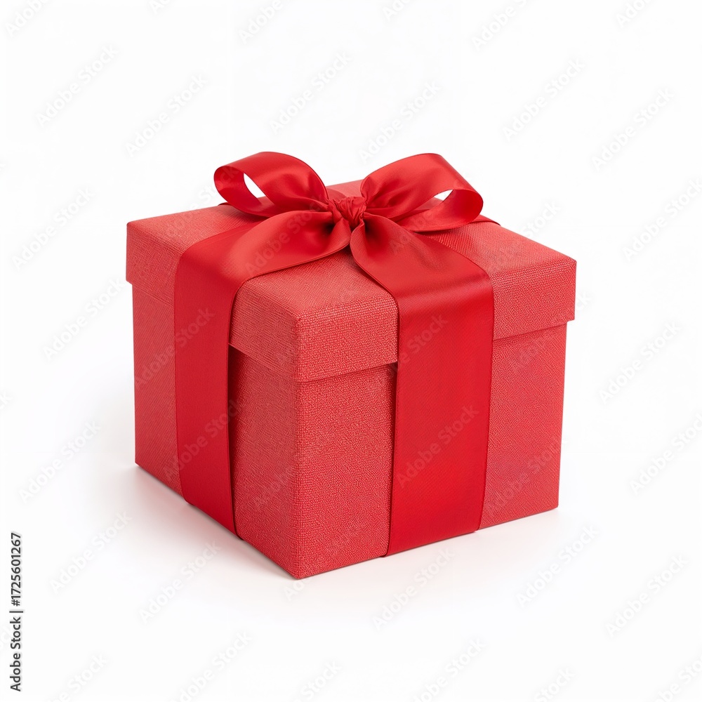Fototapeta premium Isolated Red Box: Ideal for Holidays, Birthdays, and Anniversaries