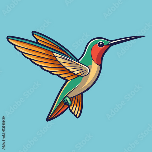 hummingbird and flower