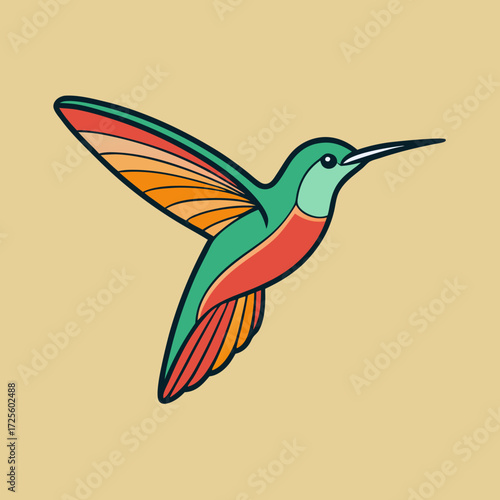 hummingbird and flower