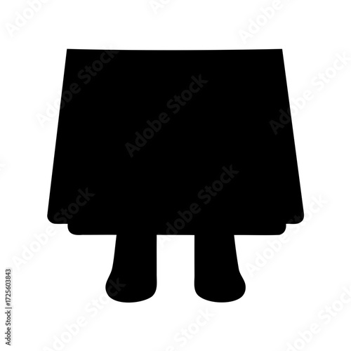 Wallpaper Mural Abstract silhouette of a standing object with table and legs Torontodigital.ca