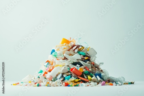 plastic garbage recycle concept