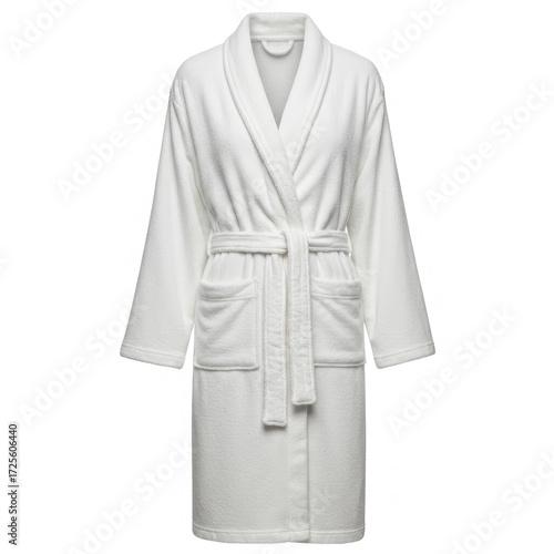 bathrobe on white background