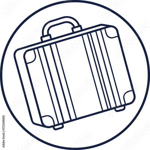 Angled Suitcase Icon Keywords: suitcase, luggage, travel, baggage, case, travel bag, icon