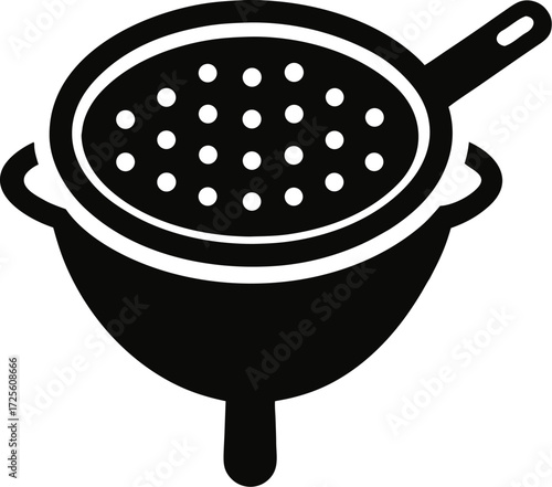 Sieve outline icon vector on white background 