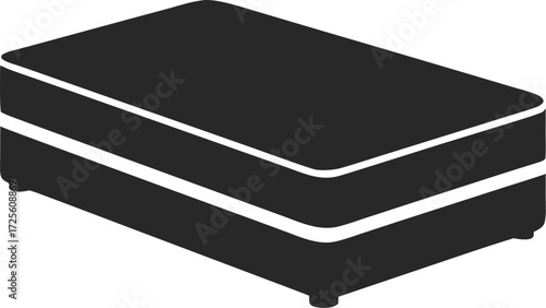 Mattress silhouette icon vector on white background 
