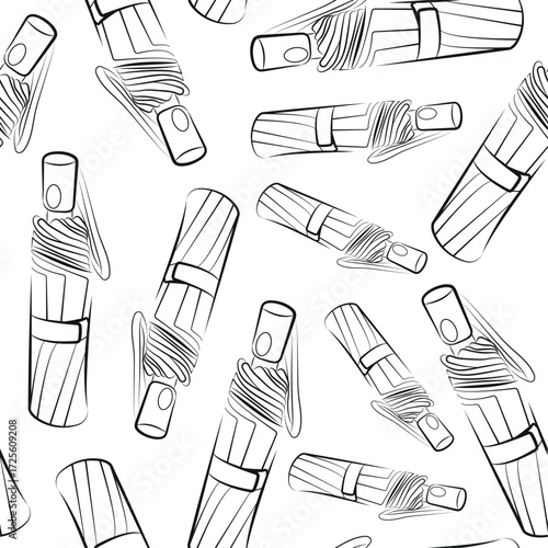 pattern of closed rain umbrellas in line art style, for advertising, coupons or other types of printing