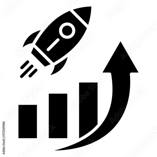 Sales Boost Glyph Icon