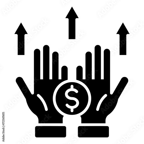 Wealth Building Glyph Icon