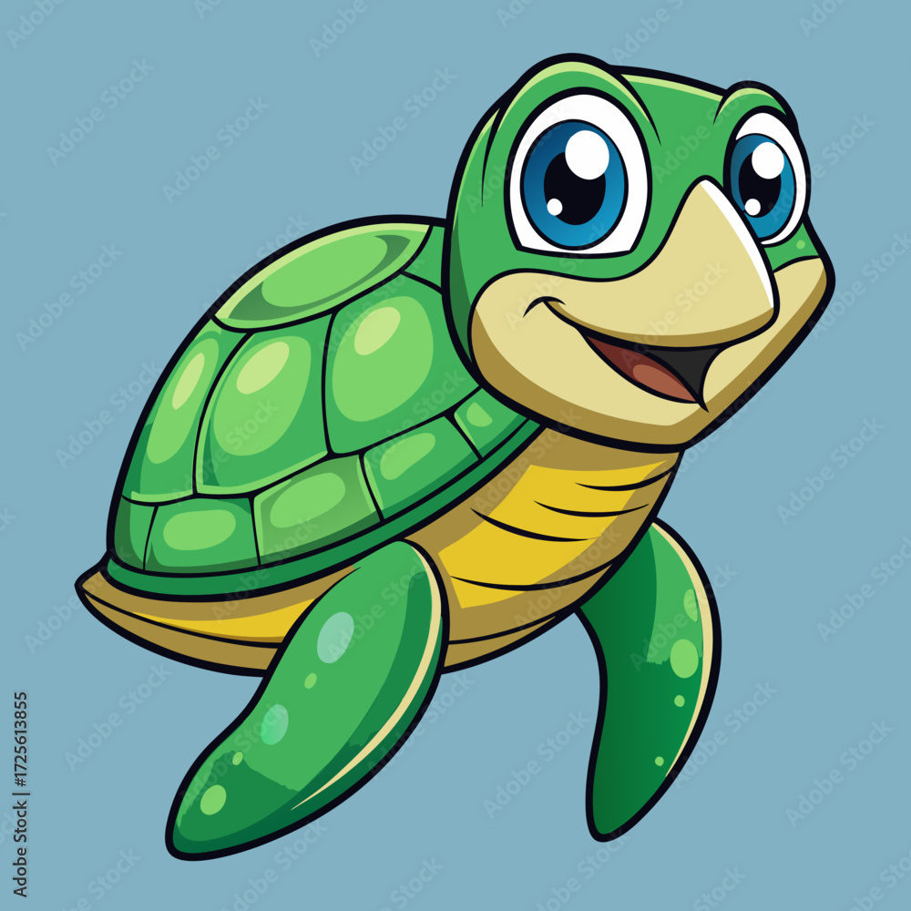 Obraz premium funny turtle cartoon