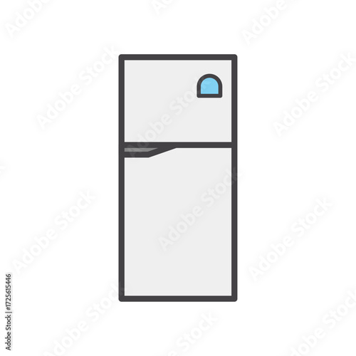 Modern Refrigerator Icon with Sleek Design and Intuitive Features for Home and Kitchen Use