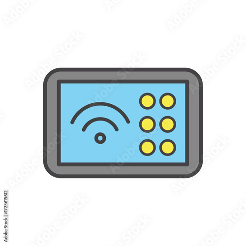 Smart Home Control Panel with Wi-Fi Signal and Buttons for Easy Operation