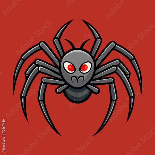 crab spider vector illustration