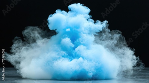 Azure cloud on dark reflective surface