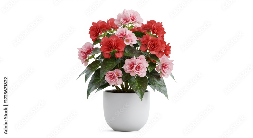 custom made wallpaper toronto digitalPink And Red Flowers In White Pot