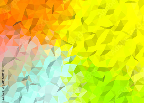 Abstract Colorful Polygonal Low Poly Background,Abstract Geometric Rainbow Mosaic