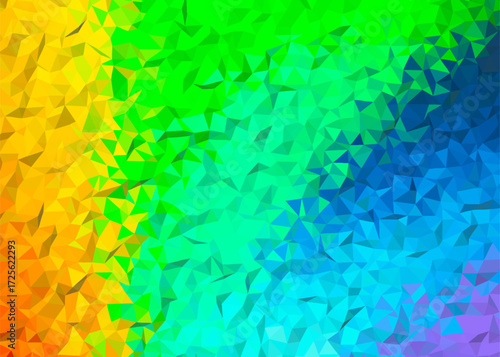 Abstract Colorful Polygonal Low Poly Background,Abstract Geometric Rainbow Mosaic