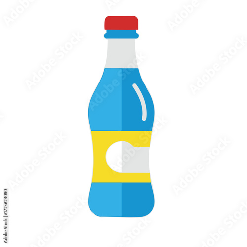 Soft Drink Bottle Outline – Flat Style Icon