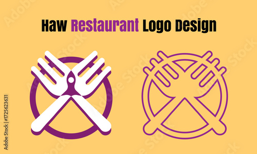 restaurant menu Logo Design In Spoon
