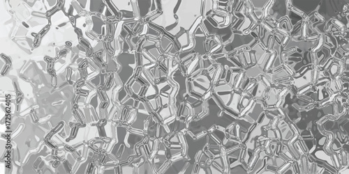Abstract grey geometric mosaic structure design resembling crystalline forms and reflective surfaces creating visual texture