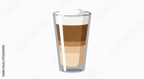 Layered Latte Delight: Coffee Shop Treat